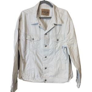 Gap Cream denim jacket western chore womens XL cotton Y2K 90s canvas